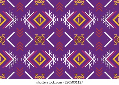 Indian ethnic design pattern. Geometric ethnic pattern traditional Design It is a pattern created by combining geometric shapes. Create beautiful fabric patterns. Design for print.