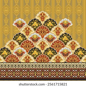 Indian ethnic inspired patterns for digital textile printing, wallpapers, gift wraps, and backgrounds.