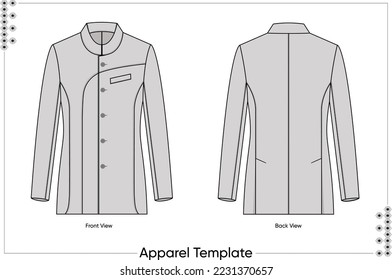 Indian Ethnic Jackets Vector Illustrations