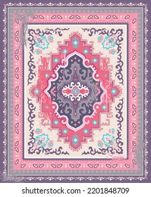Indian ethnic mandala carpet design