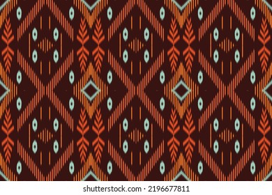 Indian ethnic pattern native traditional ikat pattern vector watercolor Folk embroidery, Indian, Scandinavian, Gypsy, African Mexican wallpaper. design for print background fabric jackets shirt