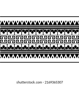 Patrón étnico indio Conjunto de fronteras sin fisuras para diseños de henna, mehndi y tatuajes. Decoración de estilo étnico oriental.