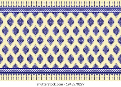 Indian ethnic seamless pattern design for fabric prints. Pillow textile decoration. Ikat, boho, Aztec, geometric, carpet chevron wallpaper. Fabric pattern vector illustrations background.