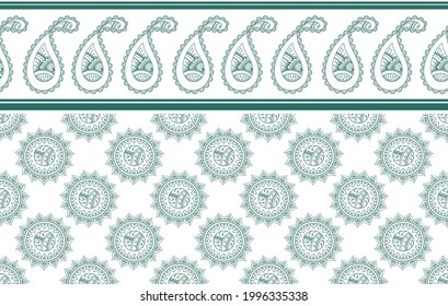 Diseño de patrones indio sin fisuras. Moqueta de tela azteca Ikat mandala adorno boho chevron decoración textil. Textura geométrica Patrones de bordado africanos tradicionales ilustraciones vectoriales