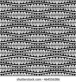 Indian ethnic seamless pattern. Orient traditional background design. Hand drawn doodle mehndi ornament, vector illustration.
