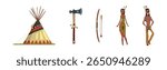 Indian Ethnic Tool and Authentic Object Vector Set