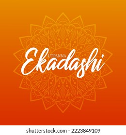 Indian event Utpanna Ekadashi banner template.