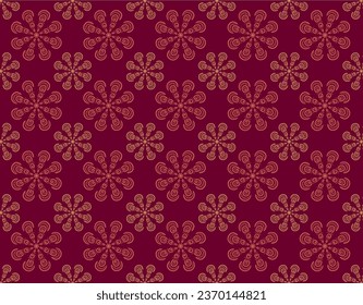 Indisches Stoffmuster. Vektor Vintage Damast Muster Design. Nahtloses Muster basierend auf dem Ornament Palisley Bandana Print. Boho Vintage-Stil, Vektorhintergrund. Seidenhalsschal oder Kerchmuster-Design 
