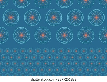 Indian fabric pattern. Vector vintage damask pattern design. Seamless pattern based on ornament paisley Bandana Print. Boho vintage style vector background. Silk neck scarf or kerchief pattern design 