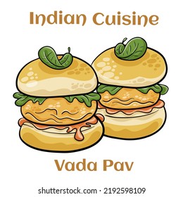 La famosa comida callejera india Vada Pav también se conoce como Vada Paav, Wada Pav o Wada Pao