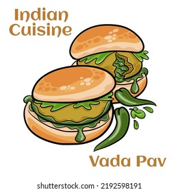 La famosa comida callejera india Vada Pav también se conoce como Vada Paav, Wada Pav o Wada Pao