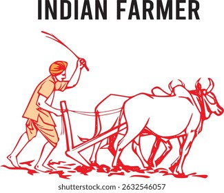 indian farmer, farmer illustration,  Indian farmer clip art vector