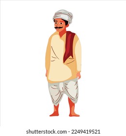 indian farmer man, cartoon character. moral stories for the best cartoon character. the character best for your animation videos