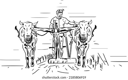 Farmer Uncle PNG Transparent, Cartoon Illustration Of A Farmer Uncle, Pencil  Drawing Farmers, Transplanting Rice, Planting Rice PNG Image For Free  Download