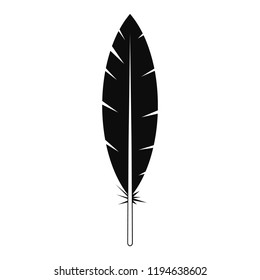 Indian feather icon. Simple illustration of indian feather vector icon for web design isolated on white background