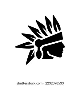 Indian feathers icon (vector illustration)
