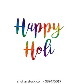  Indian Festival of Colours design for banner, print, poster and card. Happy Holi celebration calligraphy. Vector