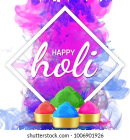 Indian Festival of Colours, Happy Holi celebration design.