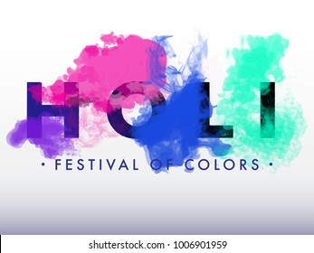 Indian Festival of Colors, Happy Holi Feierlichkeiten Design.