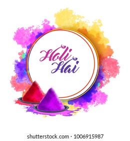 Indian Festival of Colours, Happy Holi celebration design.