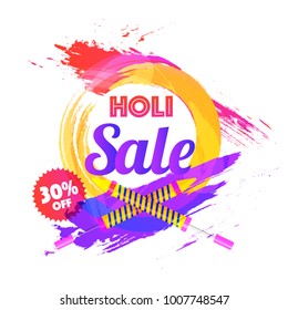 Indian Festival of Colours, Happy Holi celebration design.