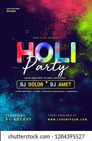 Indian Festival of Colours, Happy Holi celebration, poster, flyer 