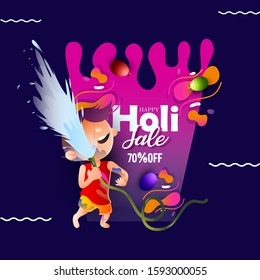 Indian Festival of Colours, Happy Holi celebration poster, banner,card design