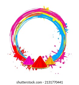 Indian festival of colours, Holi sale concept with drycolours(gulal).