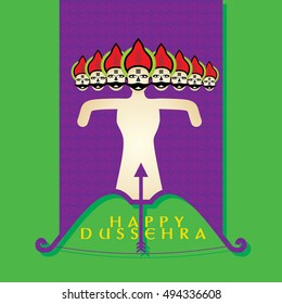 Indian festival dussehra vector illustration 