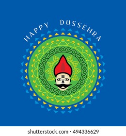 Indian festival dussehra vector illustration 