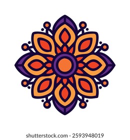 Indian festival floral mandala icon culture