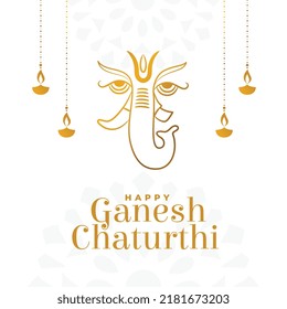 indian festival ganesh chaturthi banner with realistic lord ganesha design 