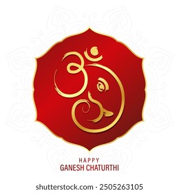 Tarjeta de felicitación india del festival ganesh chaturthi con diseño del señor ganesh