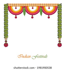indian festival garland vector design illustration