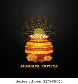 Indian festival happy akshaya tritiya celebration banner