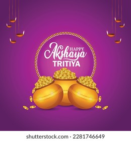 Indian festival happy akshaya tritiya celebration banner