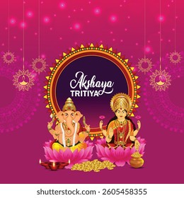 Indian festival happy akshaya tritiya celebration banner