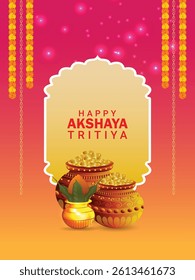 Indian festival happy akshaya tritiya celebration greeting card