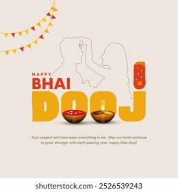 Indian festival happy bhai dooj concept. Rakhi celebration in india vector illustration design.
