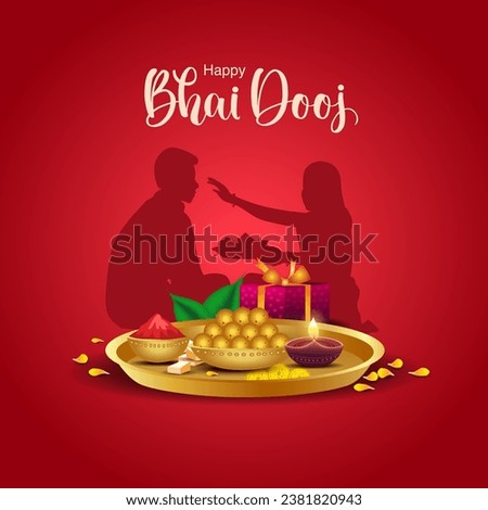 Indian festival happy bhai dooj concept. Rakhi celebration in india vector illustration dsign Stock photo © 