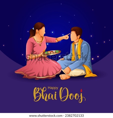 Indian festival happy bhai dooj concept. Rakhi celebration in india vector illustration dsign Stock photo © 