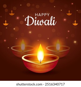 Indian festival happy diwali with decorative diwali props, diwali traditional background, diwali celebration greeting card, vector illustration