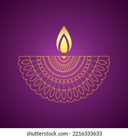 Indian festival Happy Diwali with Diwali props, vector illustration design.
