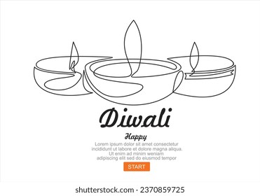 Indian festival Happy Diwali with Diwali props, holiday Background with , Diwali celebration greeting card, vector illustration.