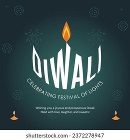 Indian festival Happy Diwali with Diwali props, holiday Background, Diwali celebration greeting card, vector illustration design. 