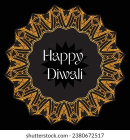 Indian festival Happy Diwali with Diwali props, holiday Background, Diwali celebration greeting card, vector illustration design.