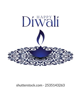 Indian festival happy diwali traditional background, diwali celebration greeting card, vector illustration