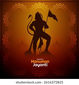 Indian festival Happy Hanuman Jayanti cultural Hindu background vector
