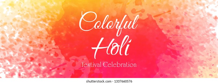 Indian festival Happy Holi celebration banner vector