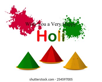 Indian festival Happy Holi celebrations colourful background.